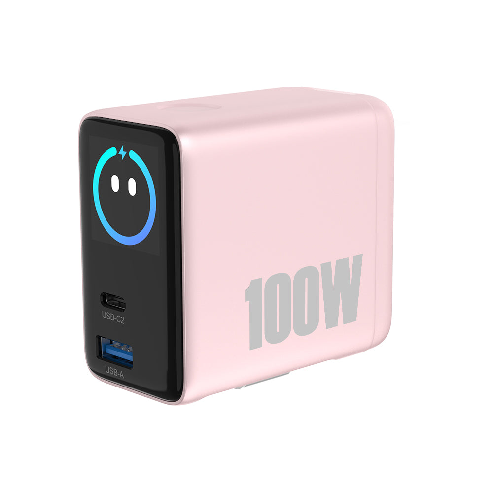 USB Charger 100W 3 Ports Fast Charging With Screen